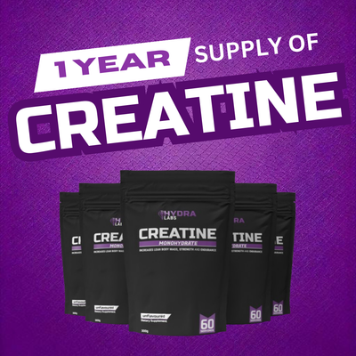 Hydra Labs pure creatine monohydrate 1.8kg 1 year supply NZ